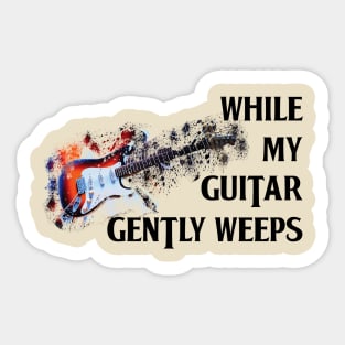 Weeping Guitar Sticker